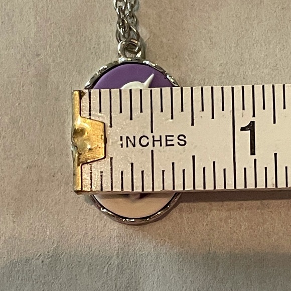 Magical Unicorn Cameo Necklace Purple & White Silver-tone - Picture 8 of 10